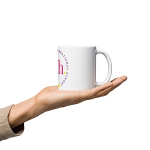 Taza blanca brillante